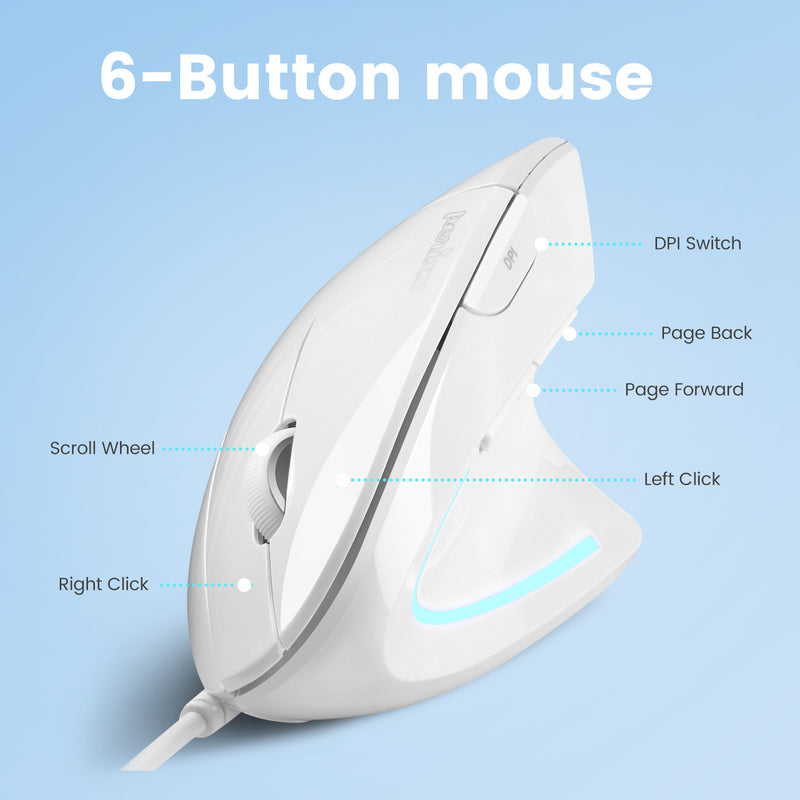 PERIMICE-513 - Kabelgebundene ergonomische Maus