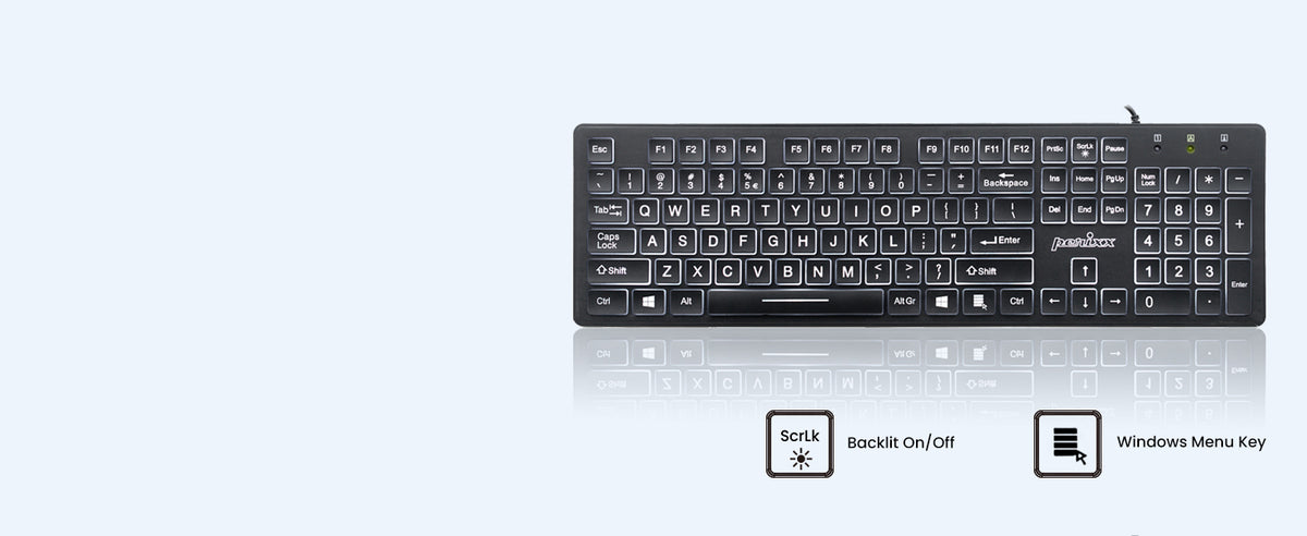 Gut sichtbare Buchstaben