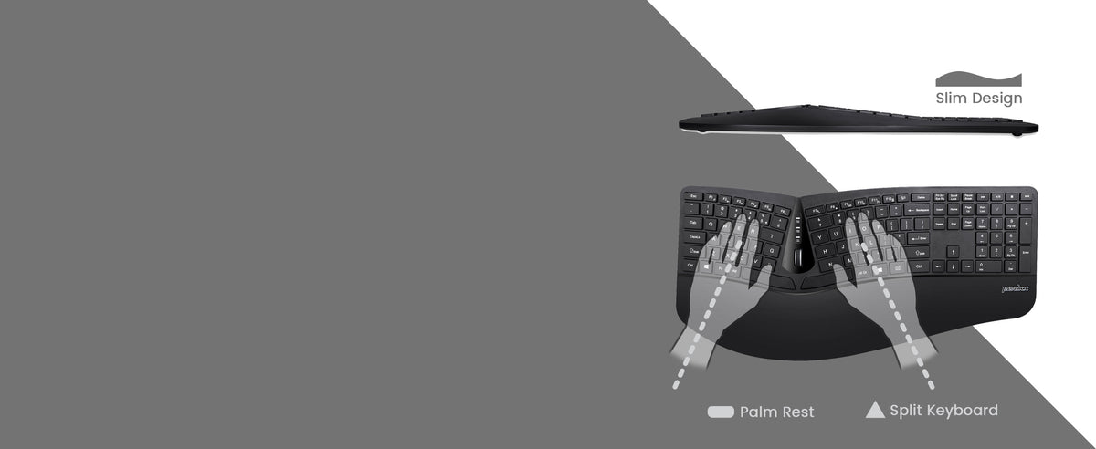 Kompakte 3D-geteilte Tastatur