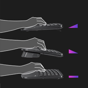 Adjustable typing angles