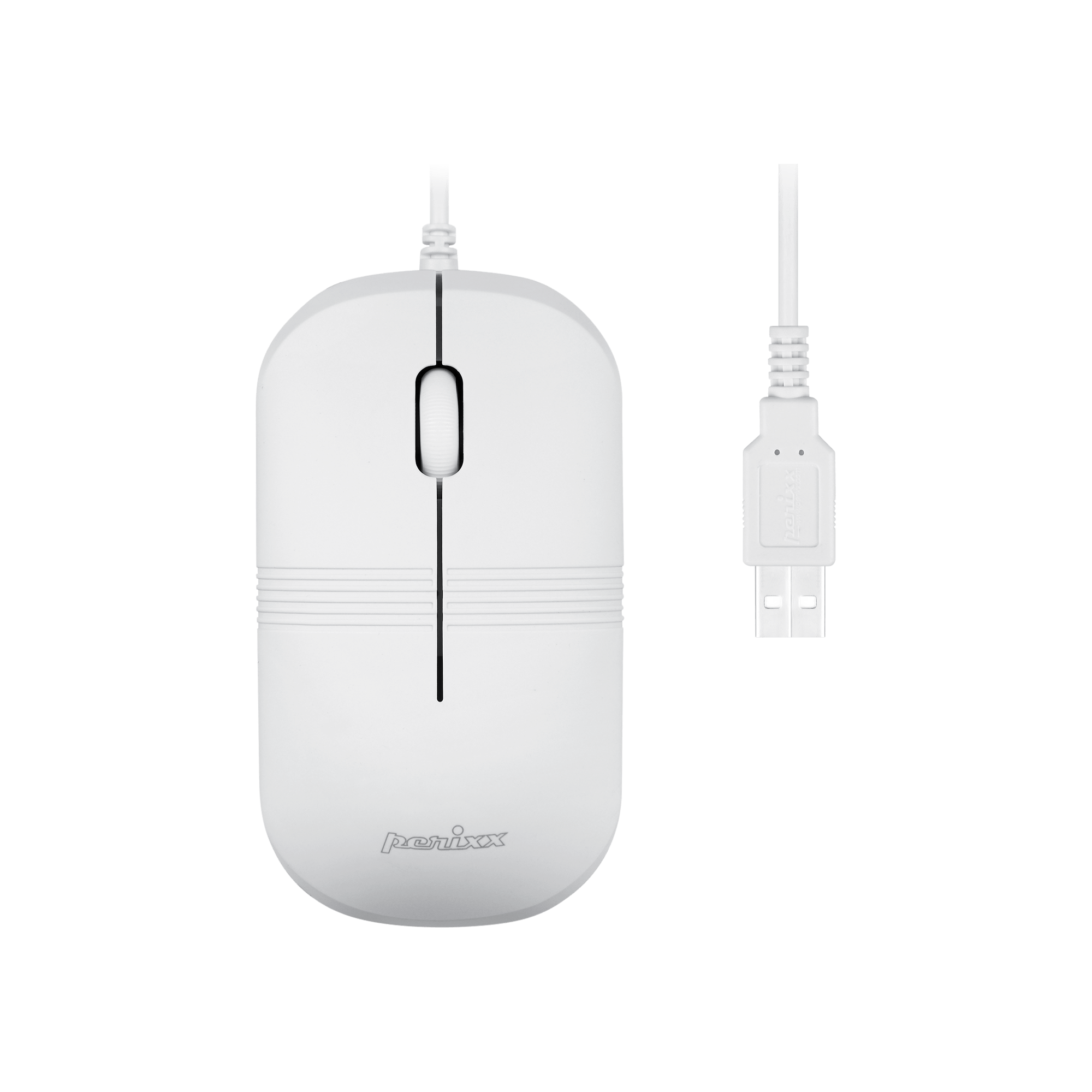PERIMICE-503 W - Wired White Waterproof Mouse - Perixx Europe