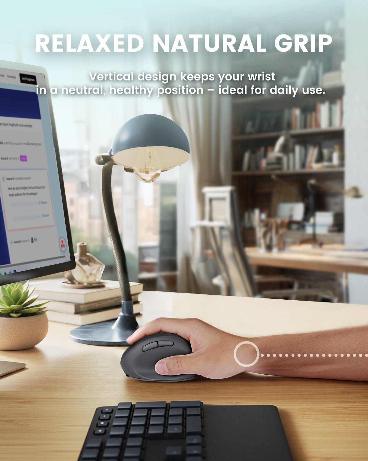 PERIMICE - 719RX/ 719R Wireless Rechargeable Ergonomic Mouse - Perixx Europe