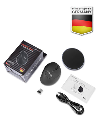 PERIMICE - 719RX/ 719R Wireless Rechargeable Ergonomic Mouse - Perixx Europe