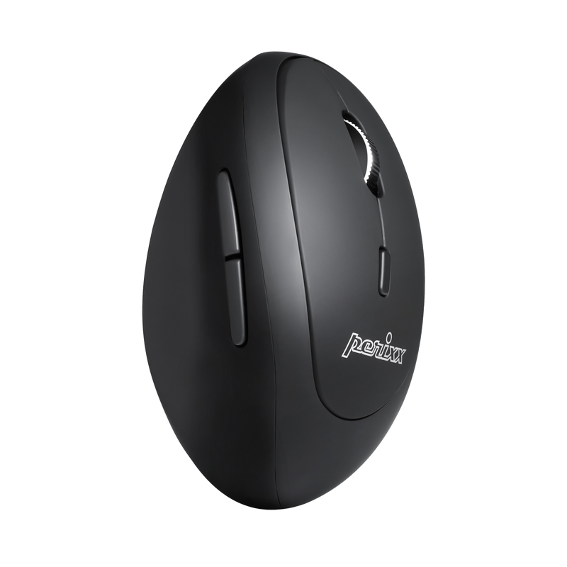 PERIMICE-819 - Kabellose Ergonomische Vertikale Maus mit Silent-Click und Kleinem Design - Multi-Device