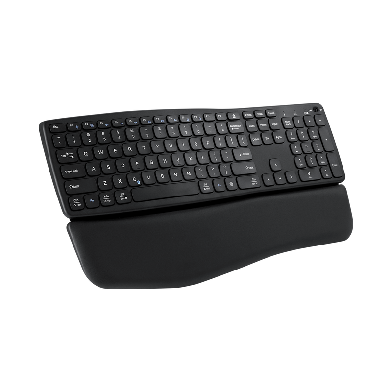 PERIBOARD-813B Schlanke ergonomische Bluetooth-Tastatur - Ergo Flow - US Layout