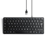 PERIBOARD-432 Kabelgebundene USB-Tastatur, schlankes Design mit großen Schrifttasten