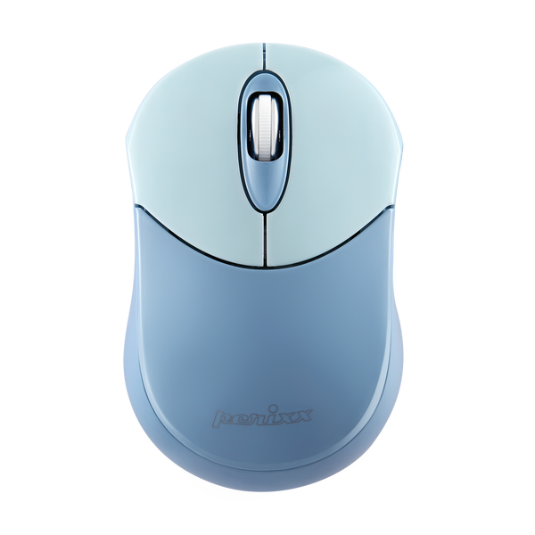 PERIMICE-802 BL - Kabellose Bluetooth Maus -  für Windows, Android Tablet und PC in Hellblau 