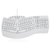 PERIBOARD-512 W - White Wired Ergonomic Keyboard in DE layout.