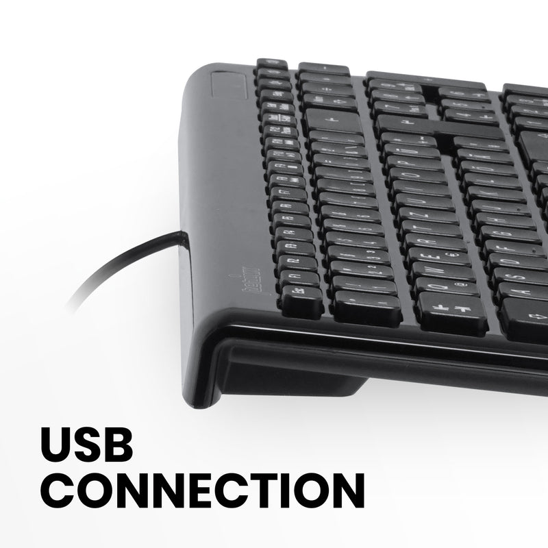 PERIBOARD-208 B - Wired Compact chiclet Keyboard with USB connection