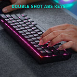 Perixx PX-4300 Wireless Gaming TKL 60% Backlit Mechanical Keyboard plus Bluetooth. Double shot abs keys.