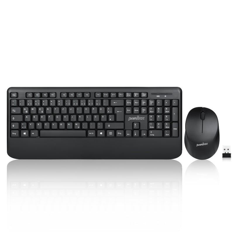 PERIDUO-714 - Wireless Standard Combo with Palm Rest and Silent Keys in DE layout.