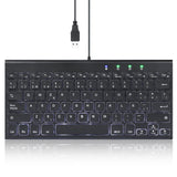 PERIBOARD-429 - Wired 70% Mini Backlit Keyboard Quiet Scissor Key in white backlit