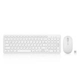 PERIDUO-613 W - Wireless White Compact Set 90% Quiet Keys Keyboard and Quiet Click Mouse