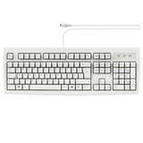 PERIBOARD-107 W - PS/2 White Keyboard in DE layout.