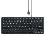 PERIBOARD-432 Wired Mini Scissor Keyboard 70% with Quiet Keys and Large Print Letters