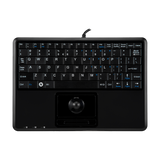 PERIBOARD-509 H PLUS - Wired Super-Mini 75% Trackball keyboard Quiet Keys extra USB Ports