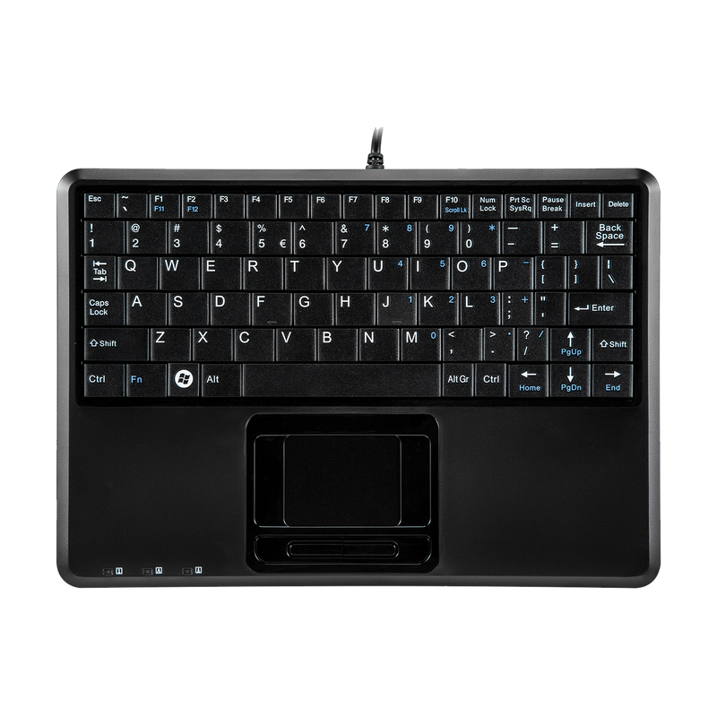 PERIBOARD-510 H PLUS - Wired Super-Mini 75% Touchpad keyboard Quiet Keys extra USB Ports