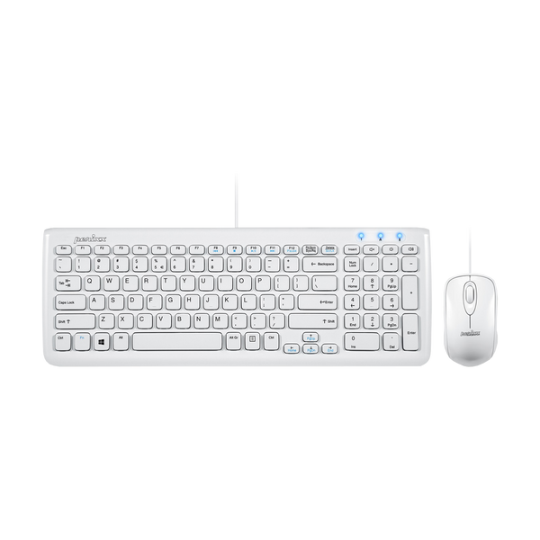 PERIDUO-303 W - Wired White Compact Combo (75% + numpad keyboard)