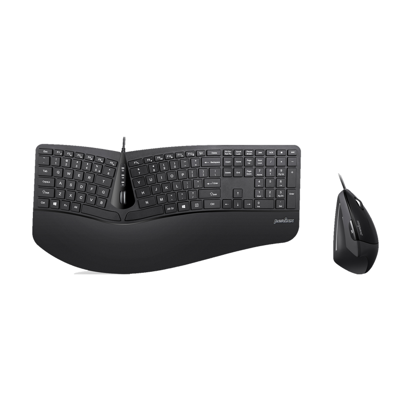PERIDUO-505 - Wired Ergonomic Combo (100% keyboard and vertical mouse)