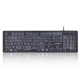 PERIBOARD-317 - Wired Backlit Standard Keyboard with Large Print Letters in FR layout