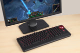 PERIBOARD-322 - Wired Backlit Trackball Keyboard (75% + Numpad) Extra USB Ports in gaming