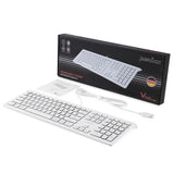 PERIBOARD-323 - Wired Backlit Mac Keyboard Quiet keys with package and user manual