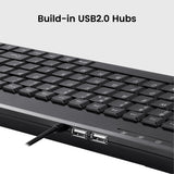 PERIBOARD-409 C - Mini 75% USB-C keyboard with 2 extra USB 2.0 hubs