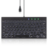 PERIBOARD-429 - Wired 70% Mini Backlit Keyboard Quiet Scissor Key with lights on