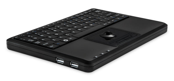 PERIBOARD-509 H PLUS - Wired Super-Mini 75% Trackball keyboard with extra USB Ports