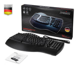 PERIBOARD-512 B - Wired Ergonomic Keyboard 100% with package and user manual