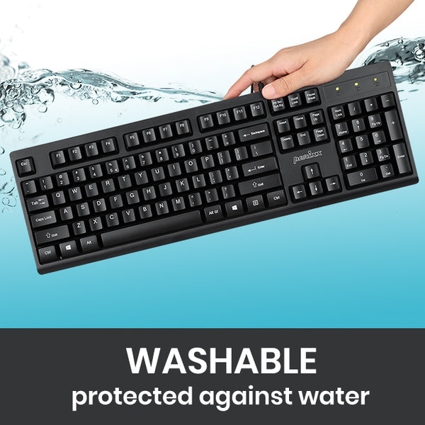 PERIBOARD-523 – Wired Waterproof and Dustproof Keyboard with TÜV certification : Washable.