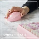 PERIDUO-713 PK - Wireless Pink Vintage Mini mouse is easy to grip.