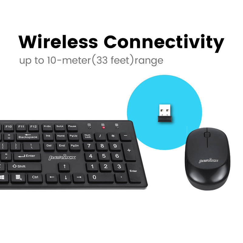 PERIDUO-717 - Wireless Standard Combo with Large Print Letters. Wireless connectivity up to 10m (33ft) range.