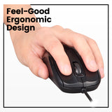 PERIMICE-209 P - Wired PS/2 Mouse. Feel-good ergonomic design.