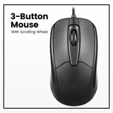 PERIMICE-209 P - Wired PS/2 Mouse with 3 buttons.
