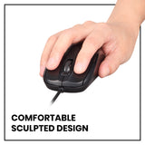 PERIMICE-209 U - Wired USB Mouse in comfortable sculpted design.