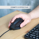 PERIMICE-508 - Wired Ergonomic Vertical Mouse with Programmable Buttons. Comfy and effective.