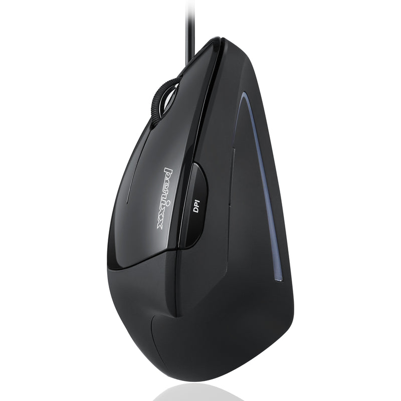 PERIMICE-513 L - Wired Left-Handed Ergonomic Vertical Mouse with adjustable dpi level 1000 / 1600