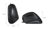 PERIMICE-515 II - Wired Ergonomic Vertical Mouse. Dimensions : 11.8 x 6.8 x 6.6 cm.