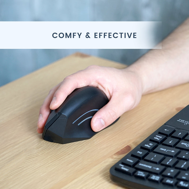 PERIMICE-608 - Wireless Ergonomic Vertical Mouse Programmable Buttons. Comfy and effective.