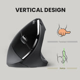 PERIMICE-713 - Wireless Ergonomic Vertical Mouse relaxes your muscles.