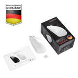 PERIMICE-713 W - Wireless White Ergonomic Mouse with package and user manaul