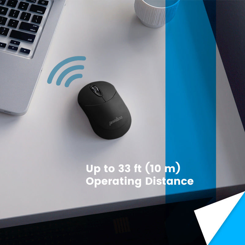 PERIMICE-802 B - Bluetooth Mini Mouse 1000 DPI. Up to 33 ft (10m) operating distance.