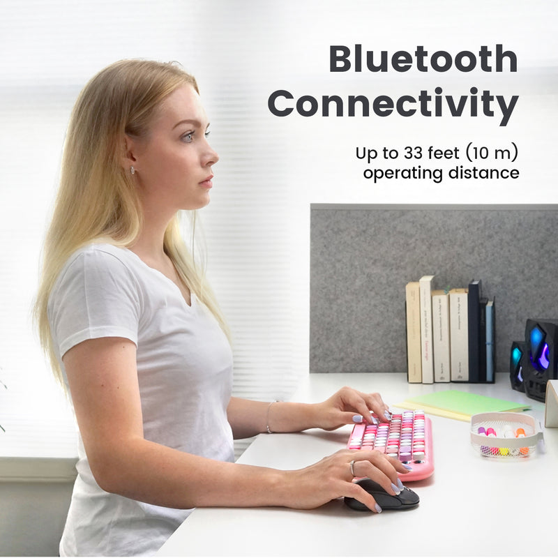 PERIMICE-802 BL - Kabellose Bluetooth Maus -  für Windows, Android Tablet und PC in  Graphit-Grau 