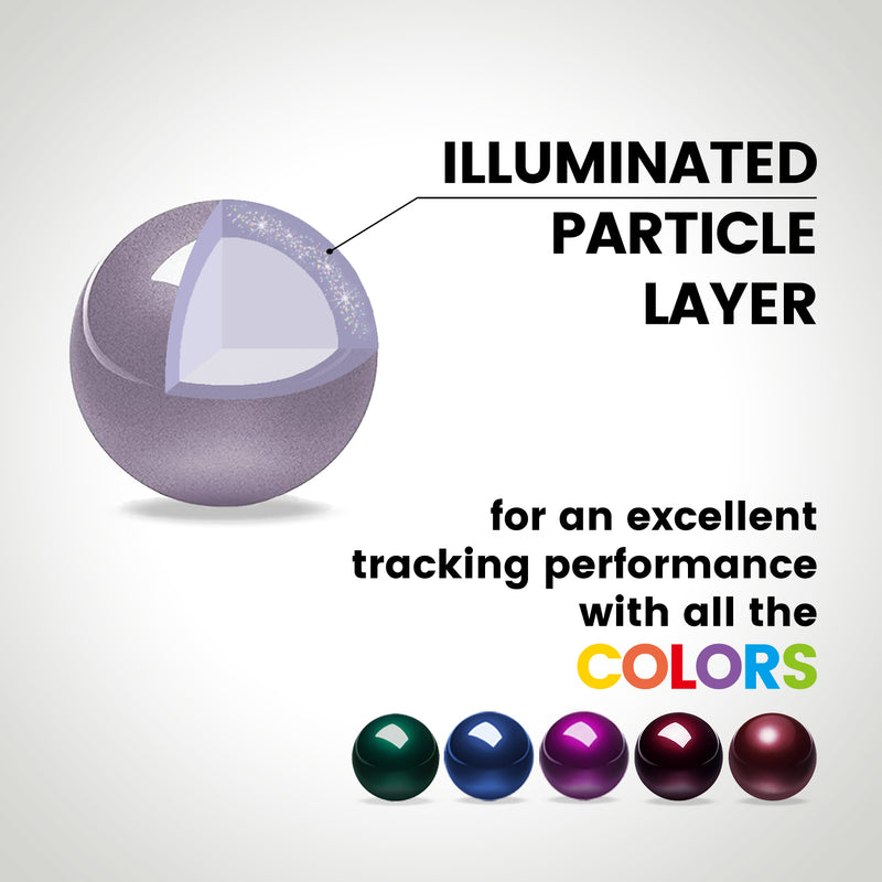 PERIPRO-303 GLV- Glossy Lavender 34mm Trackball. Illuminated partible layer for an excellent tracking performance with all the colors. 