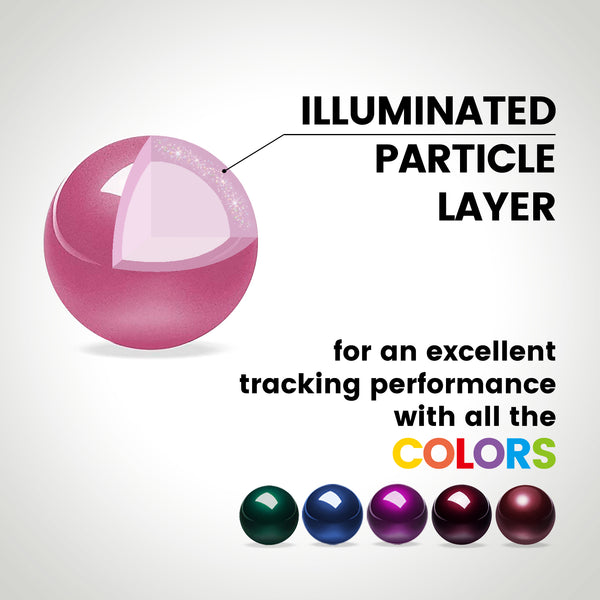 PERIPRO-303 PK- Glossy Pink 34mm Trackball. Illuminated partible layer for an excellent tracking performance with all the colors.