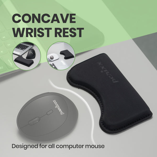 PERIPRO-411 Ergonomic Mouse Wrist Rest Pad (Wide). Concave design for all computer mouse.